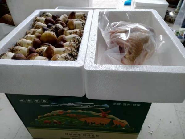 礼盒，新鲜食用菌活杀土鸡礼盒，菌，松茸，赤松茸，