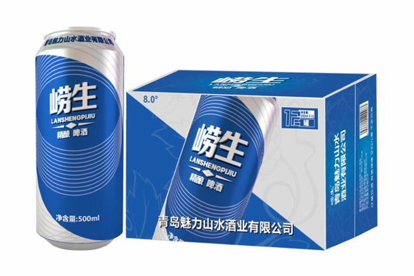 青岛崂生全麦啤酒 500*12规格 麦芽度8度